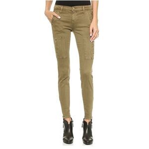 Current/Elliott Brown Gray The Flat Front Cargo Flight Pant Ankle Zipper Sz 27 E